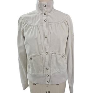 VTG 80s 90s Y2K Mossimo Wheat Corduroy Jacket Sz L 100% Cotton Cool Pockets